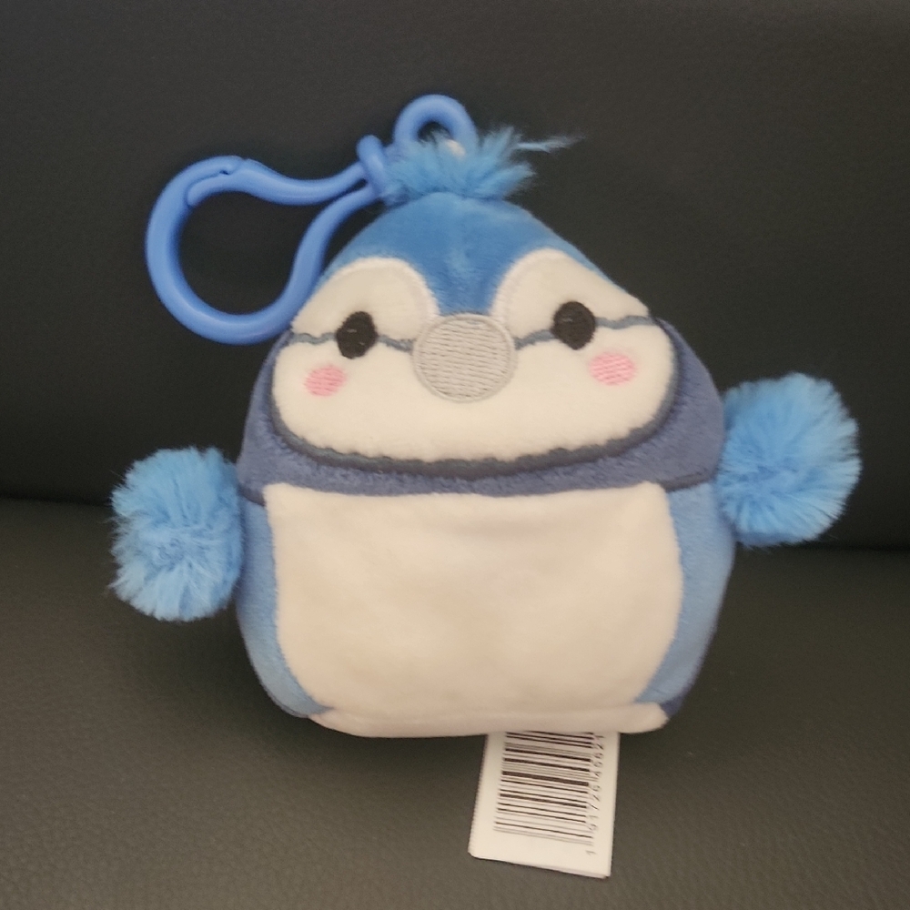 Squishmallows 3.5 Inch Babs The Blue Jay Bird Keychain